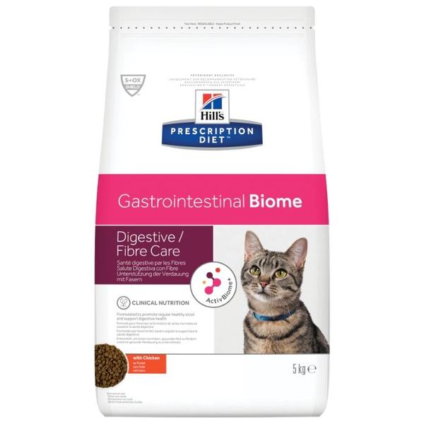 Корм для кошек Hill's Prescription Diet Gastrointestinal Biome Digestive/Fiber Care при проблемах с ЖКТ, с курицей