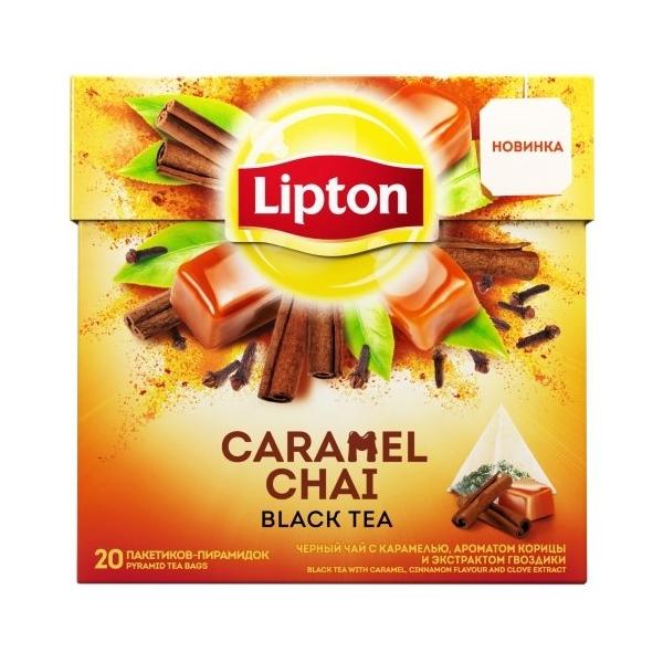 Чай черный Lipton Caramel chai в пирамидках