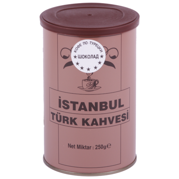 Кофе молотый İstanbul Türk Kahvesi c ароматом шоколада, жестяная банка