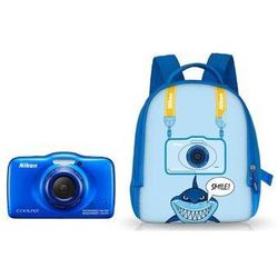 Nikon Coolpix S32 (синий) + рюкзак
