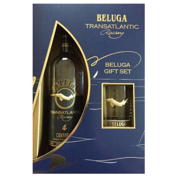 Водка Beluga Transatlantic Racing, подарочная упаковка + стакан Рокс, 0.7 л