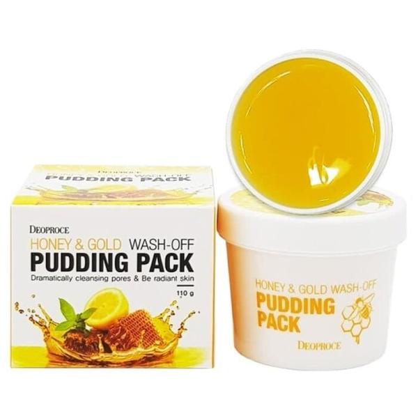 Deoproce Маска Honey & Gold Wash-off Pudding Pack с медом и золотом