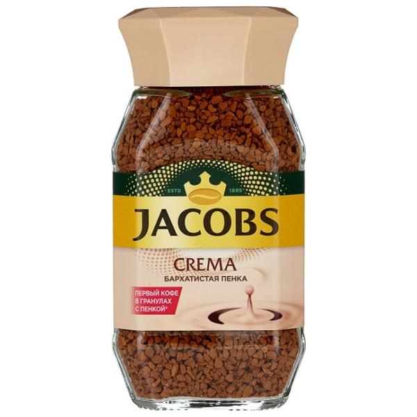 Кофе растворимый Jacobs Crema с пенкой, стеклянная банка