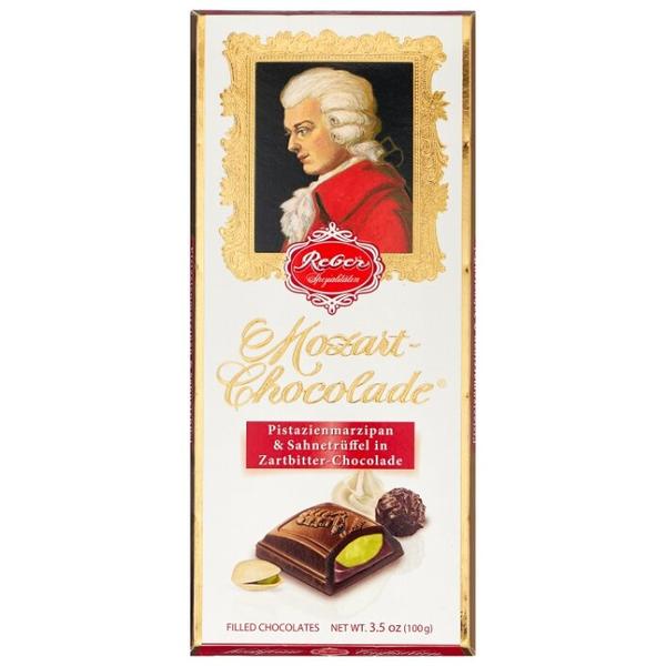 Шоколад Reber Mozart Chocolade Горький шоколад с фисташковым пралине