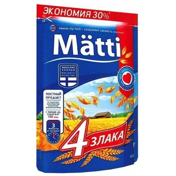 Matti Каша 4 злака быстрого приготовления, 400 г
