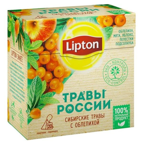 Чайный напиток травяной Lipton Травы России с облепихой в пирамидках