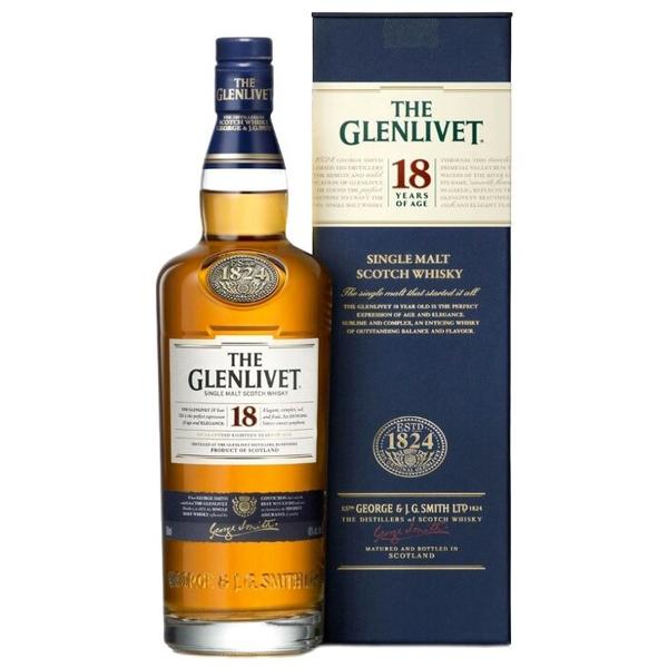 Виски The Glenlivet 18 лет, подарочная упаковка, 0.7 л
