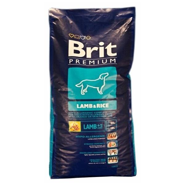 Корм для собак Brit Premium для здоровья кожи и шерсти, ягненок с рисом