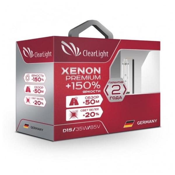 Лампа автомобильная ксеноновая ClearLight Xenon Premium +150% PCL D1S 150-2XP-2 5000 К 35 Вт 2 шт.