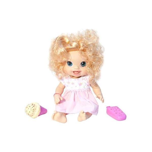 Интерактивная кукла 1 TOY Лакомка Лиза, кудрявая блондинка, 36 см, Т10377