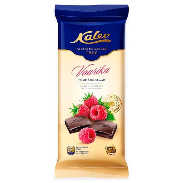 Шоколад Kalev темный с малиной 56%