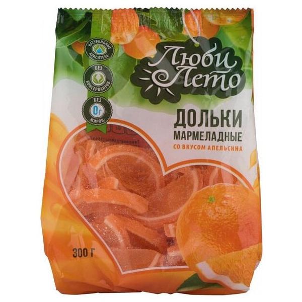 Мармеладные дольки Люби Лето со вкусом апельсина 300 г
