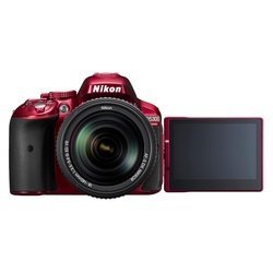 Nikon D5300 KIT (24.2Mpix, 18-55VR 3, 1080p, SDHC, turLCD, Набор с объективом EN-EL14a) (красный)