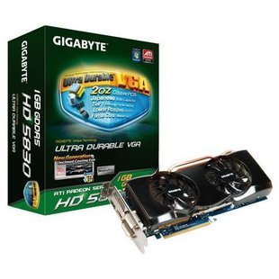 GIGABYTE Radeon HD 5830 800Mhz PCI-E 2.1 1024Mb 4000Mhz 256 bit 2xDVI HDMI HDCP
