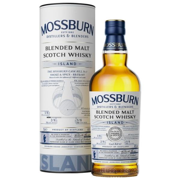 Виски Mossburn Island Blended Malt, 0,7 л, подарочная упаковка