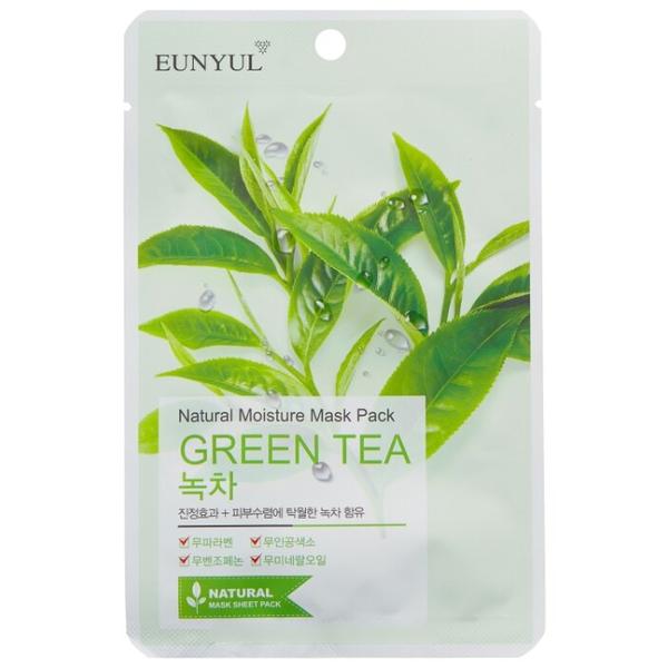 Eunyul тканевая маска Natural Moisture Mask Pack с экстрактом зеленого чая