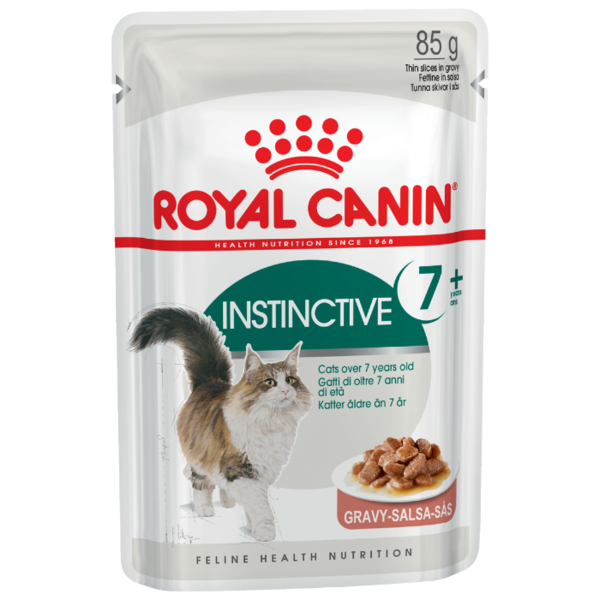 Корм для пожилых кошек Royal Canin Instinctive +7 для профилактики МКБ, мясное ассорти 85 г (кусочки в соусе)