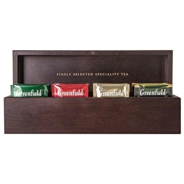 Чай Greenfield ассорти в пакетиках подарочный набор в деревянной шкатулке