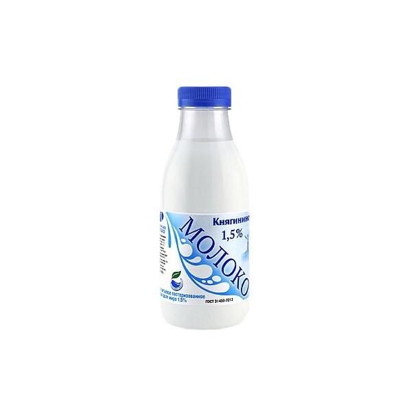 Молоко Княгинино пастеризованное 1.5%, 0.43 л