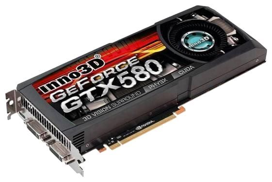 Inno3D GeForce GTX 580 772Mhz PCI-E 2.0 1536Mb 4008Mhz 384 bit 2xDVI Mini-HDMI HDCP