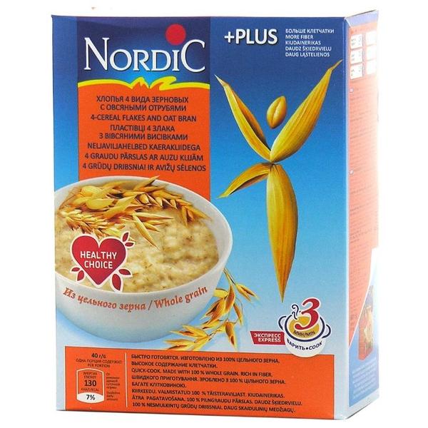 Nordic Хлопья 4 вида зерновых с овсяными отрубями, 600 г
