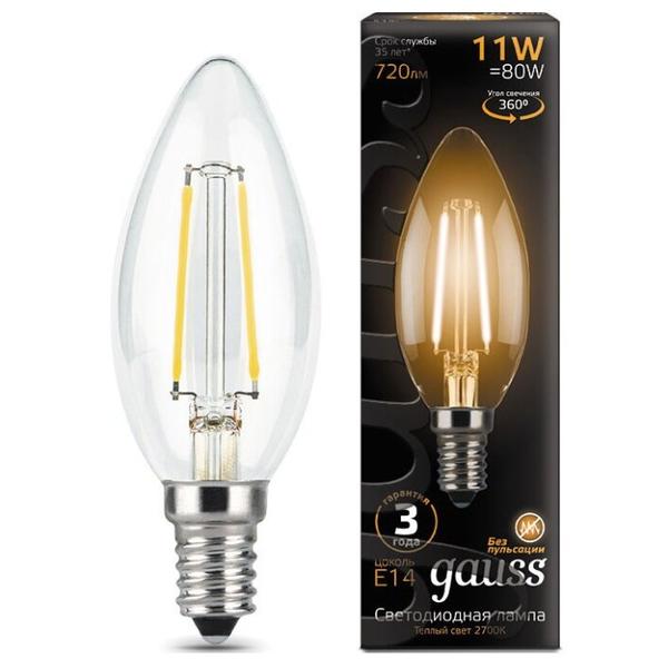 Лампа светодиодная gauss 103801111, E14, 11Вт