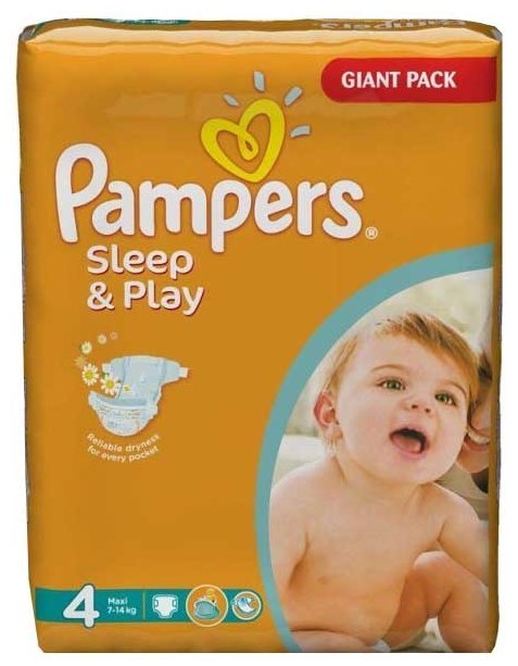 Pampers подгузники Sleep&Play 4 (7-14 кг) 50 шт.