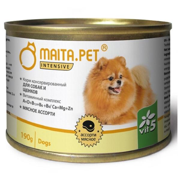 Корм для собак Maita.Pet Intensive мясное ассорти