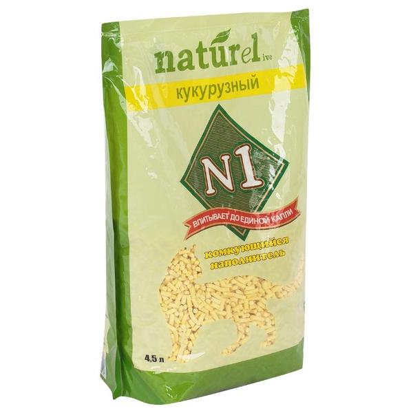 Комкующийся наполнитель N1 Naturel Кукурузный 4.5 л