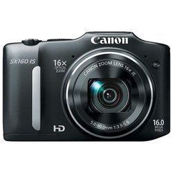 Canon PowerShot SX160 IS (black 16Mpix Zoom16x 3 720p SDXC CCD 1x2.3 IS opt 1minF 30fr/s AA)