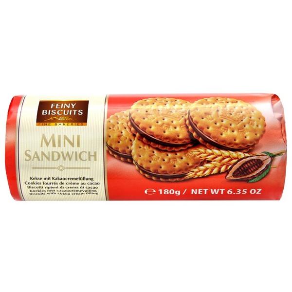 Печенье Feiny Biscuits Mini sandwich с какао-кремовой начинкой, 180 г