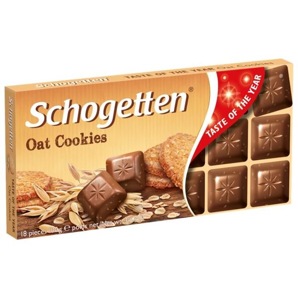 Шоколад Schogetten Oat Cookies молочный с кусочками овсяного печенья