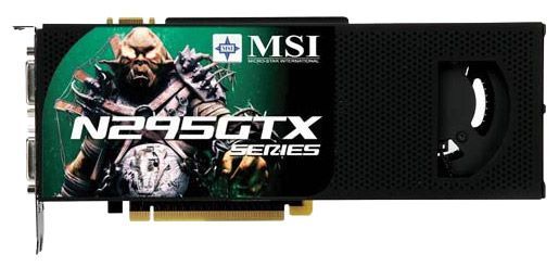 MSI GeForce GTX 295 576Mhz PCI-E 2.0 1792Mb 1998Mhz 896 bit 2xDVI HDMI HDCP
