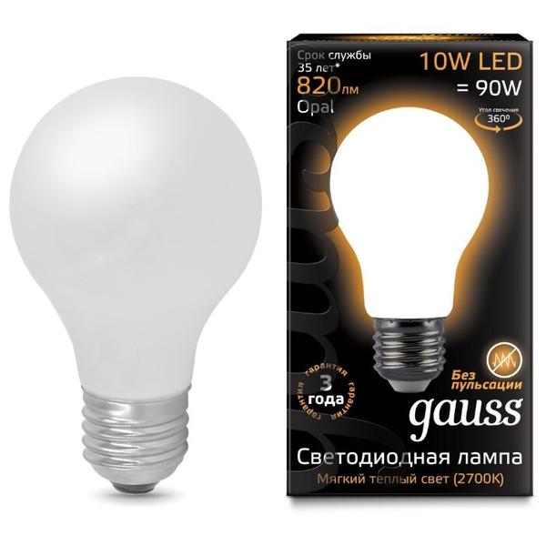 Лампа светодиодная gauss 102202110, E27, A60, 10Вт