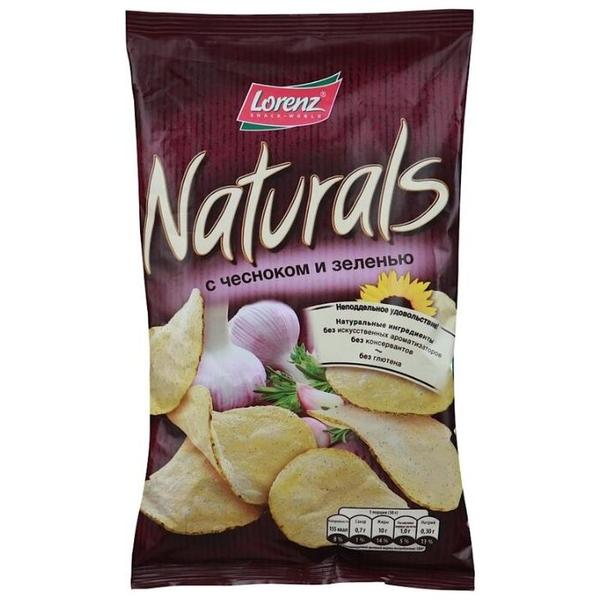 Чипсы Naturals картофельные с чесноком и зеленью