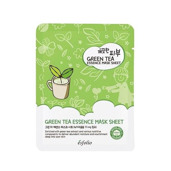 Esfolio Маска тканевая c зеленым чаем Pure Skin Green Tea
