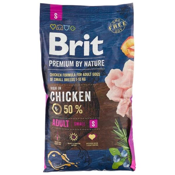Корм для собак Brit Premium by Nature курица (для мелких пород)