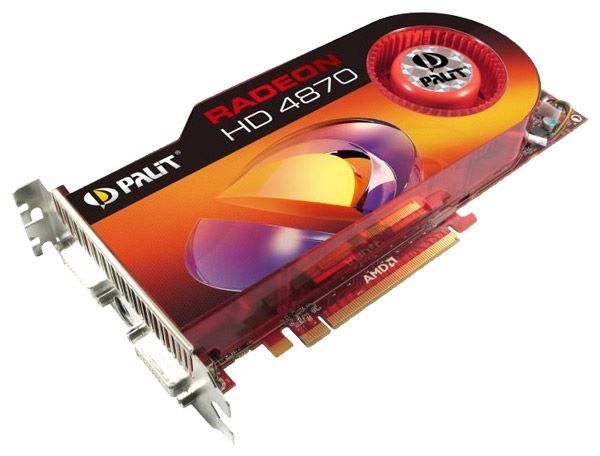 Palit Radeon HD 4870 750Mhz PCI-E 2.0 512Mb 3600Mhz 256 bit 2xDVI TV HDCP YPrPb