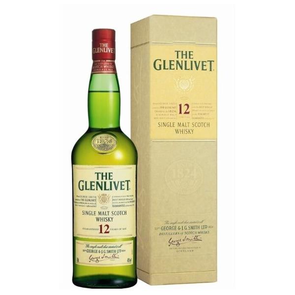 Виски The Glenlivet 12 лет, 0.7 л, подарочная упаковка