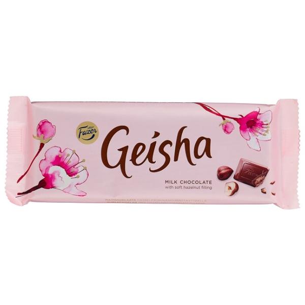 Шоколад Geisha молочный с пралине из фундука 30% какао