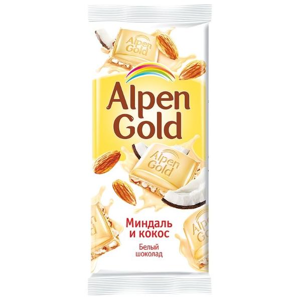 Шоколад Alpen Gold "Миндаль и кокос" белый с миндалём и кокосовой стружкой