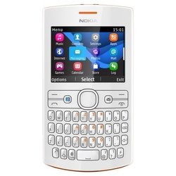 Nokia Asha 205 Dual Sim (бело-оранжевый)