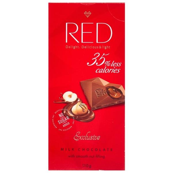 Шоколад Red Delight молочный с ореховой начинкой