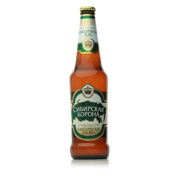 Пиво светлое Сибирская корона классическое 0.47 л