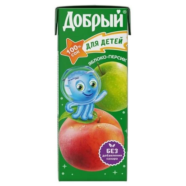 Сок Добрый для детей Яблоко-Персик, без сахара