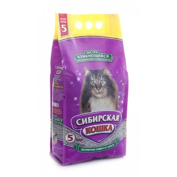 Комкующийся наполнитель Сибирская кошка Экстра 5 л