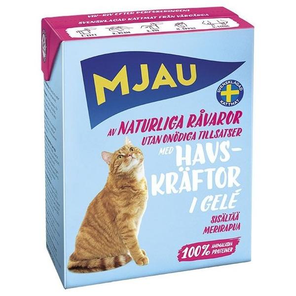 Корм для кошек Mjau Мясные кусочки в желе - Лангуст