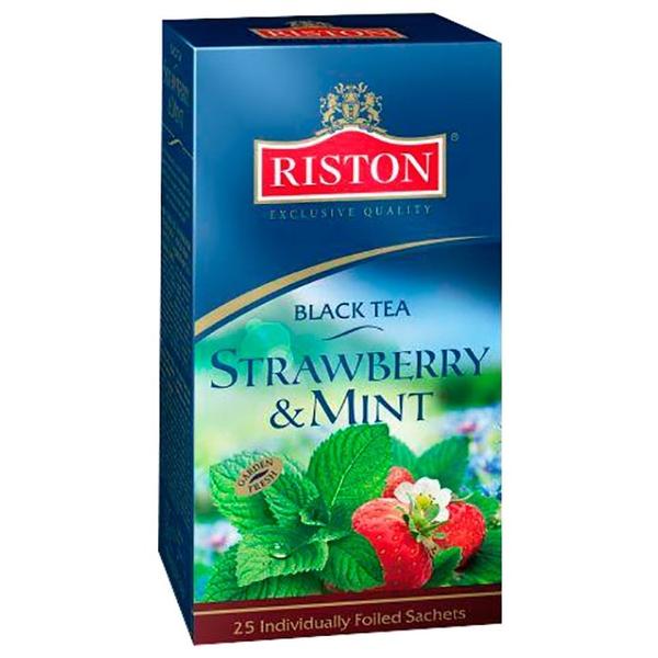 Чай черный Riston Strawberry&Mint в пакетиках
