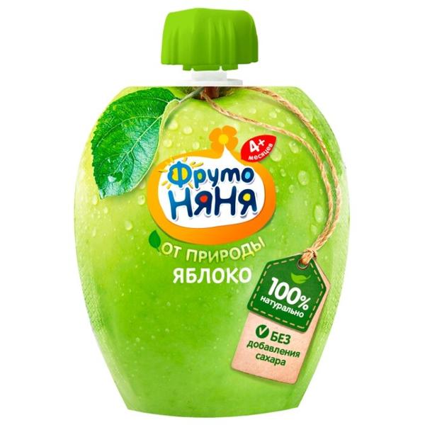Пюре ФрутоНяня из яблок натуральное гипоаллергенное (с 4 месяцев) мягкая упаковка 90 г, 1 шт