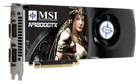MSI GeForce 9800 GTX 675Mhz PCI-E 2.0 512Mb 2200Mhz 256 bit 2xDVI TV HDCP YPrPb